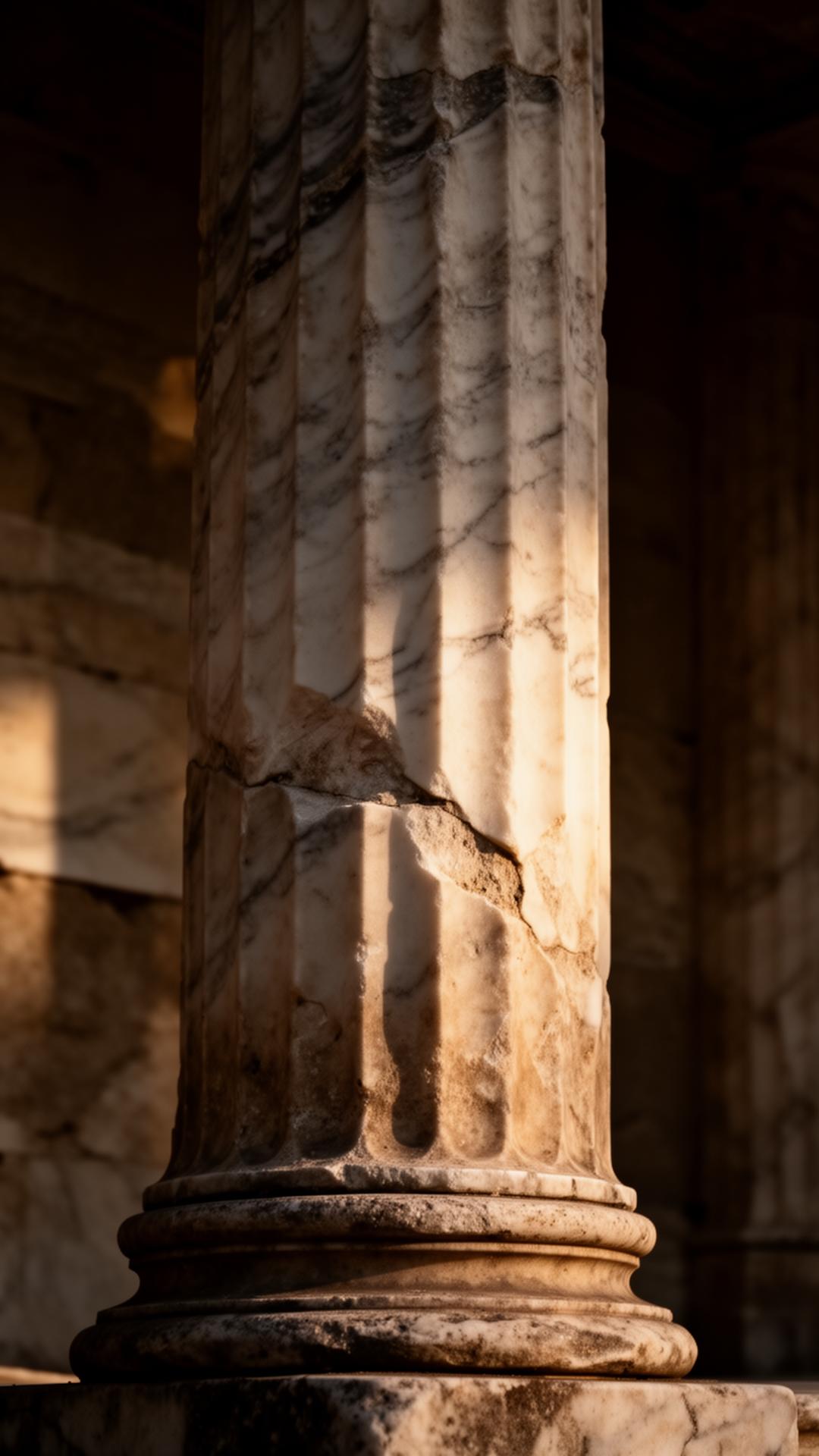 Ancient marble column